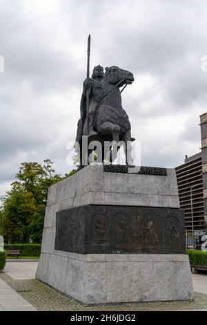 Wroclaw, Pologne - 17 septembre 2021 : la résidence du roi Boleslaw Chrombry dans le centre-ville de Wroclaw Banque D'Images