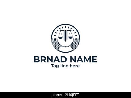 Logo du cabinet d'avocats et modèle de logo du cabinet d'avocats Illustration de Vecteur