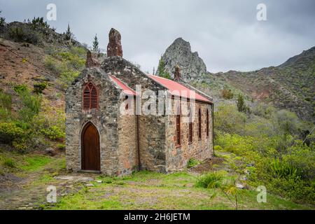 Ancienne chapelle isolée sur l'île de Sainte-Hélène Banque D'Images