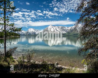 Coulter Lake dans le parc national de Grand Teton, Wyoming, États-Unis d'Amérique, Amérique du Nord Banque D'Images