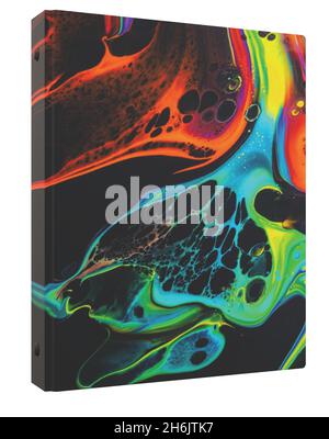 Relieuse de couleurs fluo – fournitures de bureau pour l'école Illustration de Vecteur