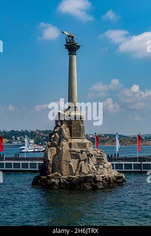 Monument aux navires submergés de Sébastopol (Sewastopol, Crimée, Russie, Europe Banque D'Images