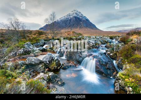 Buachille Etive Mor, River Coupall, Glen Etive, Western Highlands, Écosse, Royaume-Uni, Europe Banque D'Images
