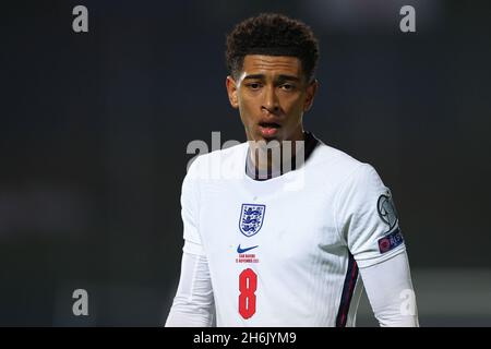 Serravalle, Italie, 15 novembre 2021.Jude Bellingham, d'Angleterre, lors de la coupe du monde de la FIFA 2022 - rencontre de qualification européenne au stade de San Marino, à Serravalle.Le crédit photo devrait se lire: Jonathan Moscrop / Sportimage Banque D'Images