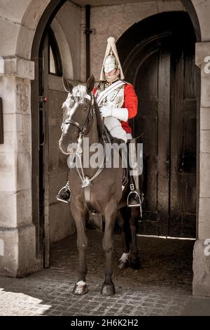 Life Guard sur Whitehall Banque D'Images