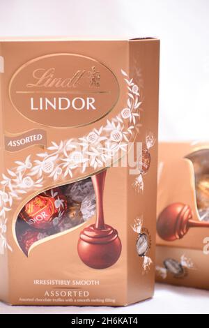 Boîte de chocolat Lindor Banque D'Images