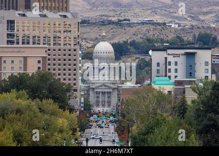 Bâtiment du Capitole de l'État de l'Idaho dans le centre-ville de Boise, Idaho. Banque D'Images