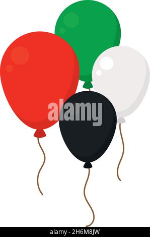 ballons aux couleurs drapeau des émirats arabes unis Illustration de Vecteur