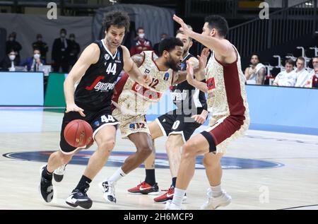 Bologne, Italie.16 novembre 2021.Milos Teodosic (Segafredo Virtus Bologna) pendant le tournoi Eurocup match Segafredo Virtus Bologna vs.Umana Reyer Venezia à la Virtus Segafredo Arena - Bologna, 16 novembre 2021 crédit: Agence de photo indépendante/Alamy Live News Banque D'Images