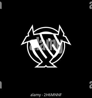 JA Monogram logo lettre avec un triangle bouclier et forme de cercle style design sur fond isolé.Logo triangle monogramme, logo bouclier monogramme, trian Illustration de Vecteur