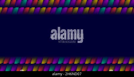 Motif abstrait de style cube coloré.Conception avec espace de copie du texte dans l'arrière-plan central. Illustration de Vecteur