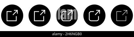 Collection d'icônes de lien externe.Conception Web.Signes vectoriels isolés sur fond blanc Illustration de Vecteur
