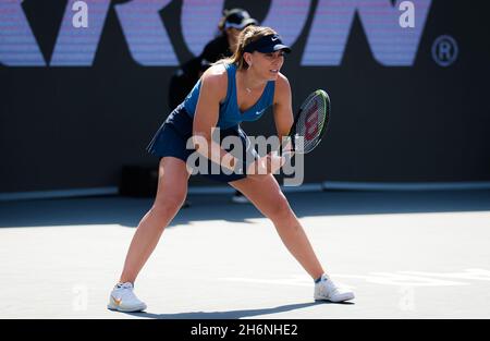 Paula Badosa d'Espagne en action contre Garbine Muguruza d'Espagne lors de la demi-finale aux finales Akron WTA Guadalajara 2021, Masters WTA tennis Tournament le 16 novembre 2021 à Guadalajara, Mexique - photo: Rob Prange/DPPI/LiveMedia Banque D'Images