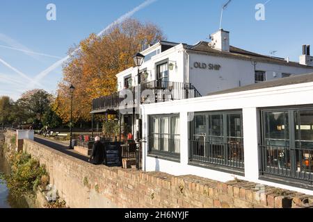 The Old Ship public House, Upper Mall, Chiswick, sud-ouest de Londres, Angleterre,ROYAUME-UNI Banque D'Images