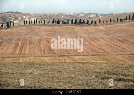 Crete Senesi, Toscane, Italie Banque D'Images