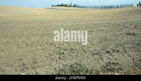 Crete Senesi, Toscane, Italie Banque D'Images