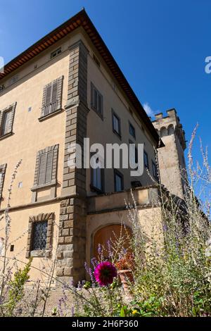 Europe, Toscane, San Donato à Collina, Fattoria Torre a Cona domaine viticole toscan (détail du bâtiment) Banque D'Images