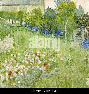 Vincent van Gogh, jardin de Daubigny, peinture de paysage, 1890 Banque D'Images