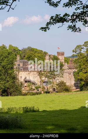 Château de Naworth, datant de 1335, près de Brampton, Cumbria, Royaume-Uni Banque D'Images