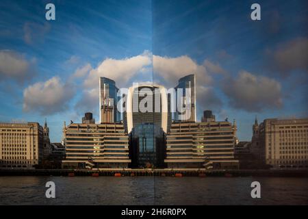 Londres, Royaume-Uni.17 novembre 2021.Les gratte-ciels du quartier financier de la City de Londres sont à l'image.L'Office for National Statistics a signalé que l'indice des prix à la consommation de l'inflation annuelle a augmenté à 4.2% en octobre, contre 3.1% en septembre, le taux le plus élevé depuis novembre 2011, et la Banque d'Angleterre pourrait réagir en augmentant les taux d'intérêt.Credit: Stephen Chung / Alamy Live News Banque D'Images