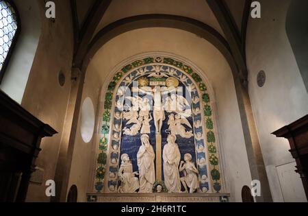 Chapelle de la Stigmata dans le monastère de la Verna, Toscane, Italie Banque D'Images