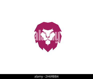 Illustration de la conception du symbole vectoriel du logo Red Lion Head Illustration de Vecteur
