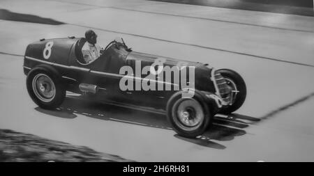 Tazio Giorgio Nuvolari pilote italien de course automobile à Alfa Romeo 12c / 3800 Nürburgring 1935 Banque D'Images