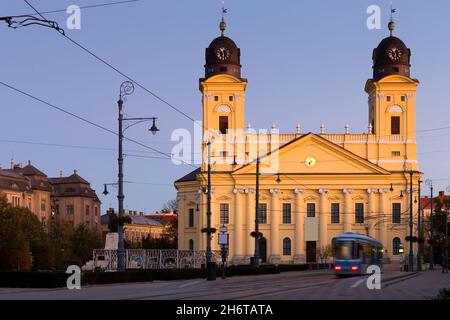 Grande église protestante à Debrecen Banque D'Images