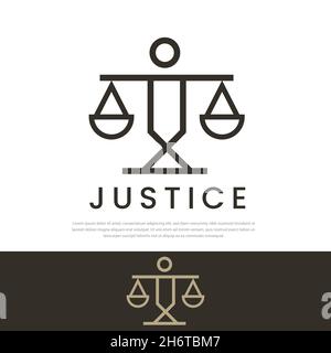 Avocats droit universel justice vecteur logo justice échelle symbole épée Illustration de Vecteur