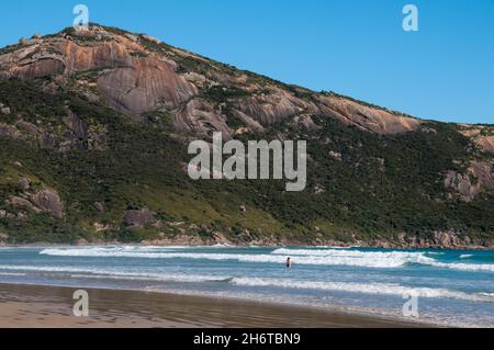 Norman Beach sous Norman point, parc national de Wilsons Promontory, Victoria, Australie Banque D'Images