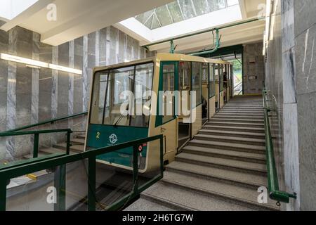 Funiculaire de Petrin, à Prague, République Tchèque Banque D'Images