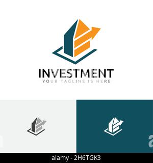 Biens financiers investissement immobilier Marketing économique logo d'entreprise Illustration de Vecteur