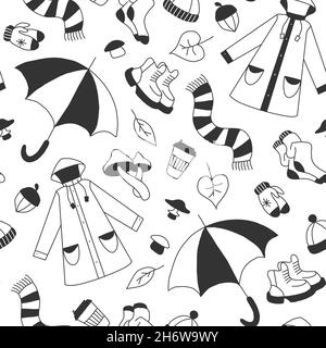 ensemble d'icônes symbolisant l'automne, style de dessin animé brillant, illustration vectorielle. Illustration de Vecteur