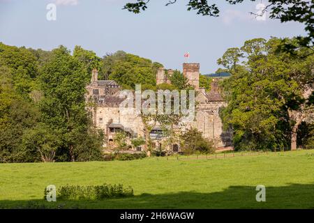 Château de Naworth, datant de 1335, près de Brampton, Cumbria, Royaume-Uni Banque D'Images