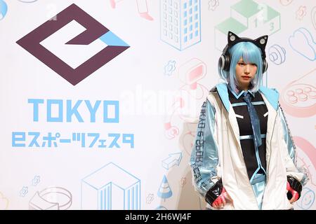 Tokyo, Japon.18 novembre 2021.Conférence de presse Tokyo eSports Festa 2022.Enako, cojoueur japonais populaire, a été nommé ambassadeur le 18 novembre 2021 à Tokyo, au Japon.(Photo de Kazuki Oishi/Sipa USA) crédit: SIPA USA/Alay Live News Banque D'Images