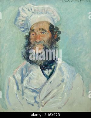 Peinture 'le chef' ('le Père Paul') du peintre impressionniste français Claude Monet (1882) exposée au Musée du Belvédère à Vienne, Autriche.Le chef Paul Antoine Graff est représenté dans le portrait. Banque D'Images