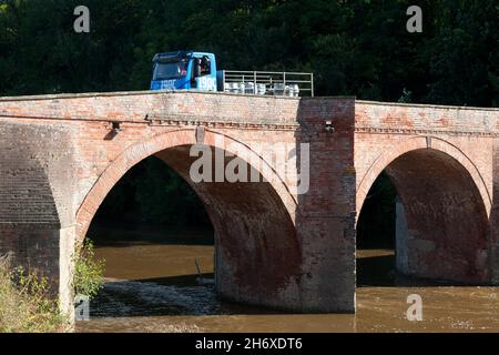 Pont sur la rivière Wye, Herefordshire, Bredwardine Banque D'Images