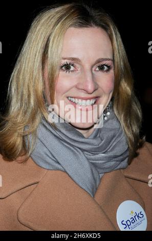 Gabby Logan, activation de Marylebone Christmas Lights, Marylebone High Street, Londres.ROYAUME-UNI Banque D'Images