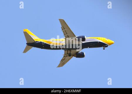 ASL Airlines Ireland (anciennement Air Contractors, est une compagnie aérienne de fret et de passagers), Boeing 737-330 Banque D'Images