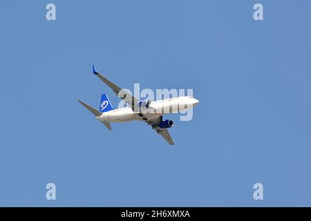 Bluebird Airways (est une compagnie aérienne grecque, établie en 2008 à Héraklion, Crète, Grèce), Boeing 737-800 Banque D'Images