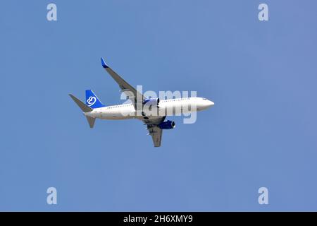 Bluebird Airways (est une compagnie aérienne grecque, établie en 2008 à Héraklion, Crète, Grèce), Boeing 737-800 Banque D'Images