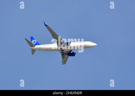 Bluebird Airways (est une compagnie aérienne grecque, établie en 2008 à Héraklion, Crète, Grèce), Boeing 737-800 Banque D'Images