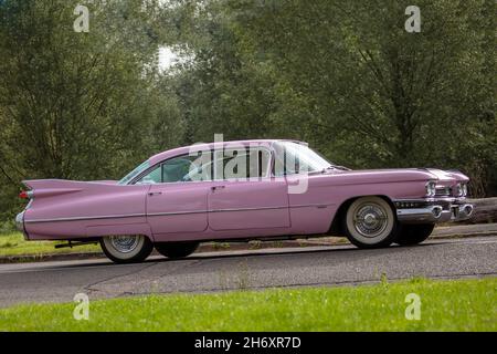 1959 Cadillac rose Banque D'Images