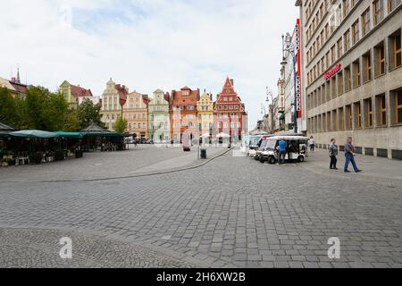 Breslavia, Wroclaw, Pologne - place du marché Banque D'Images