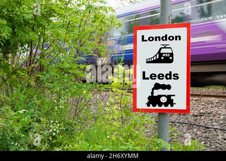 HS2 extension de rail Leeds mise au rebut.Mise à niveau, centrale nord..., concept Banque D'Images