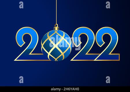 Bannière du nouvel an pour 2022 Banque D'Images