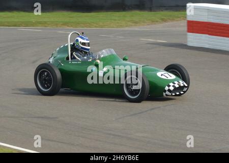 Stephane Rey's #17 Formula Junior 1960 Scorpion Ford au Goodwood Revival 19 septembre 2021 Banque D'Images