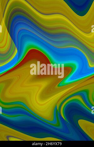 Toile de fond abstraite et colorée sans couture avec gouttes et vagues sur la surface de l'eau Banque D'Images