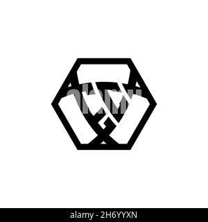 Lettre du logo du monogramme EC avec forme de triangle arrondie hexagonale.Logo triangle monogramme, logo bouclier monogramme, lettre triangle bouclier. Illustration de Vecteur