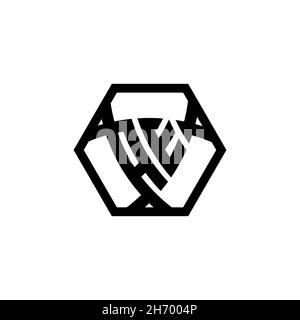 Lettre du logo du monogramme AE avec forme de triangle en forme de bouclier hexagonale arrondie.Logo triangle monogramme, logo bouclier monogramme, lettre triangle bouclier. Illustration de Vecteur